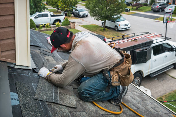 Professional Roofing technician working in Hartstown, PA